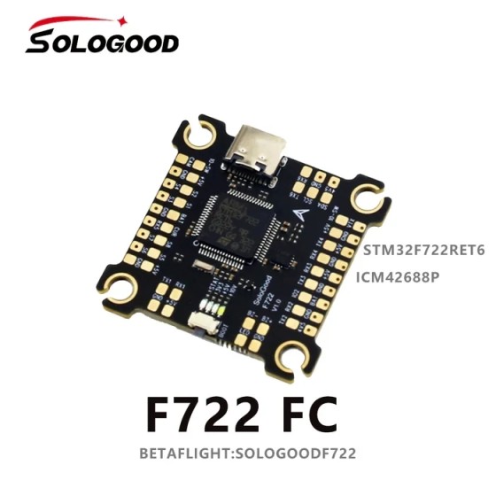 SoloGood F722 60A Stack ICM42688P Dual BEC OSD BlackBox Flight Controller ESC 3-6S 7-10 Inch RC Drones